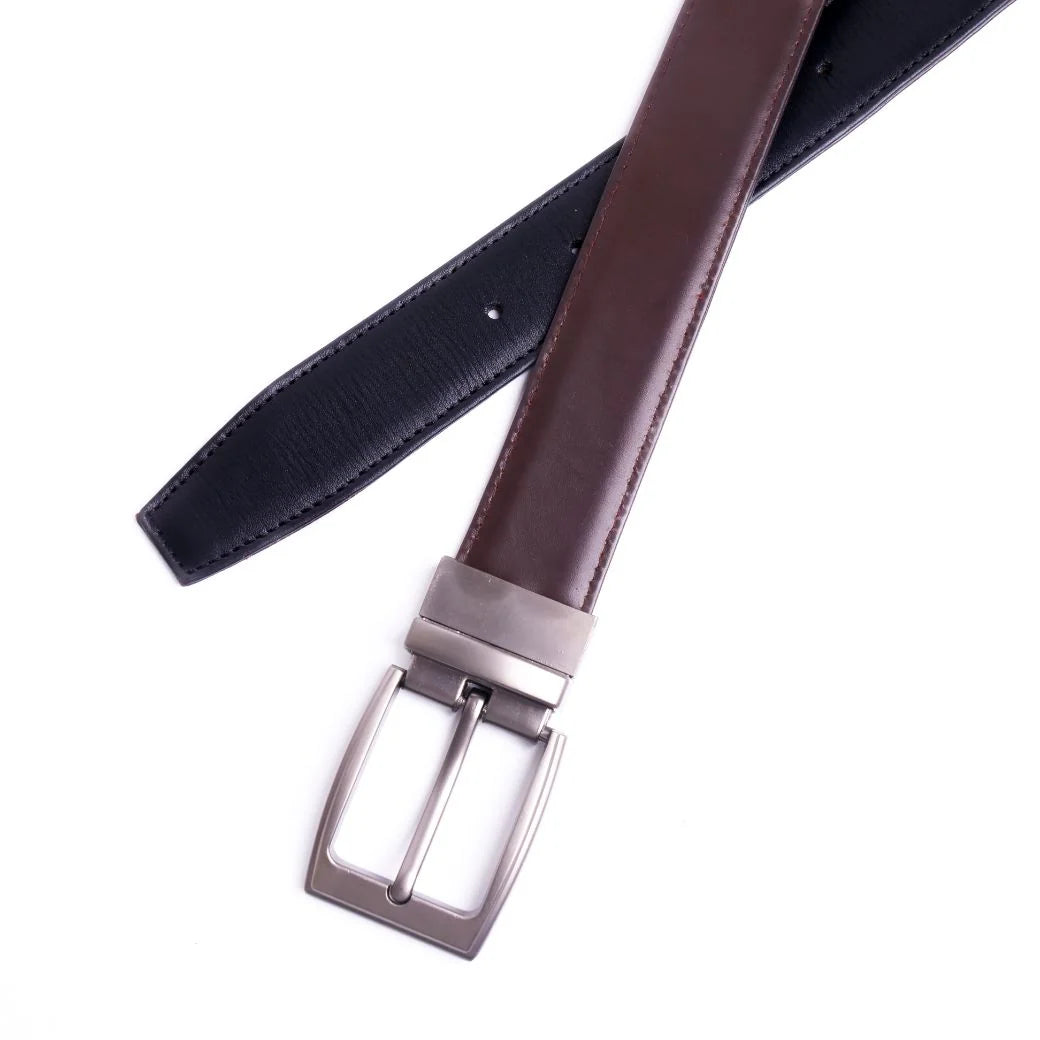 Reversible Men’s Leather Belt – Black & Brown