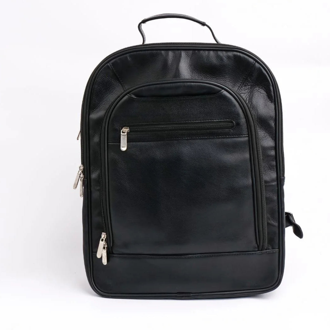 Black Leather Backpack Minimalist Laptop Bag Unisex Design Handmade Backpack Leather bag