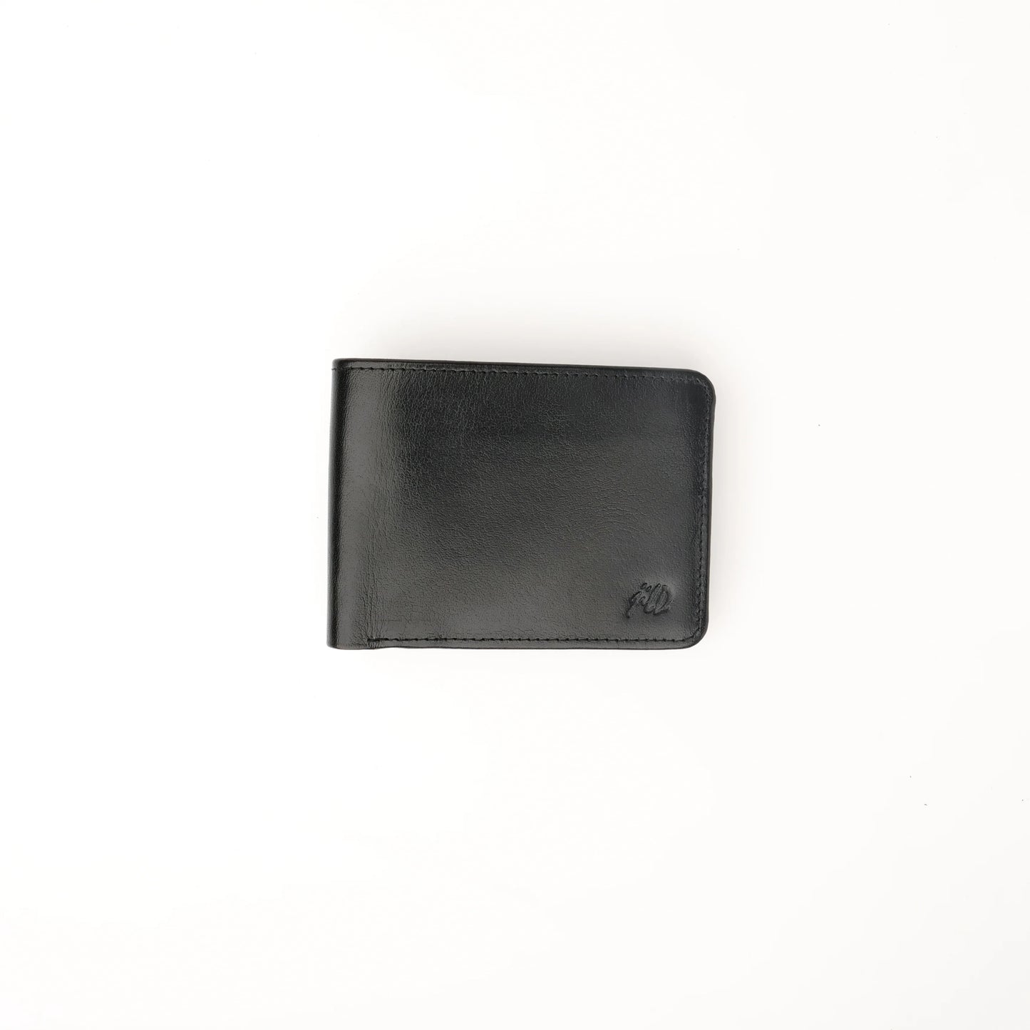 Three Pocket Leather Men Wallet Slim Bifold Card Holder & Cash Wallet Black Handmade Gift