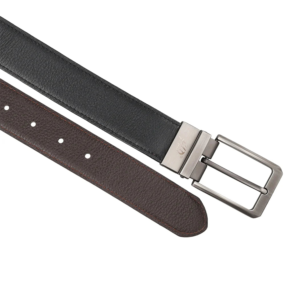Men’s Double-Sided Reversible Leather Belt