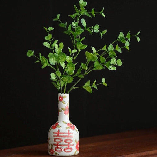 Hand-Painted Antique Ceramic Vase