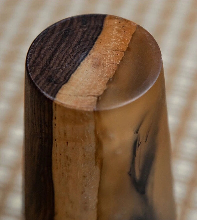 Handmade Wooden Resin Vase Mini Decorative Piece