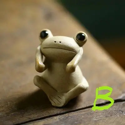 Handmade Frog Ceramic Tea Pet
