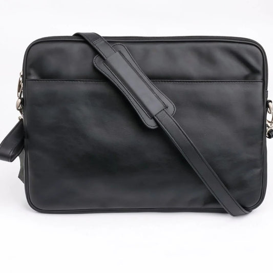 Leather Laptop bag Handmade bag Shoulder laptop bag Black laptop bag Office laptop bag Unisex laptop bag