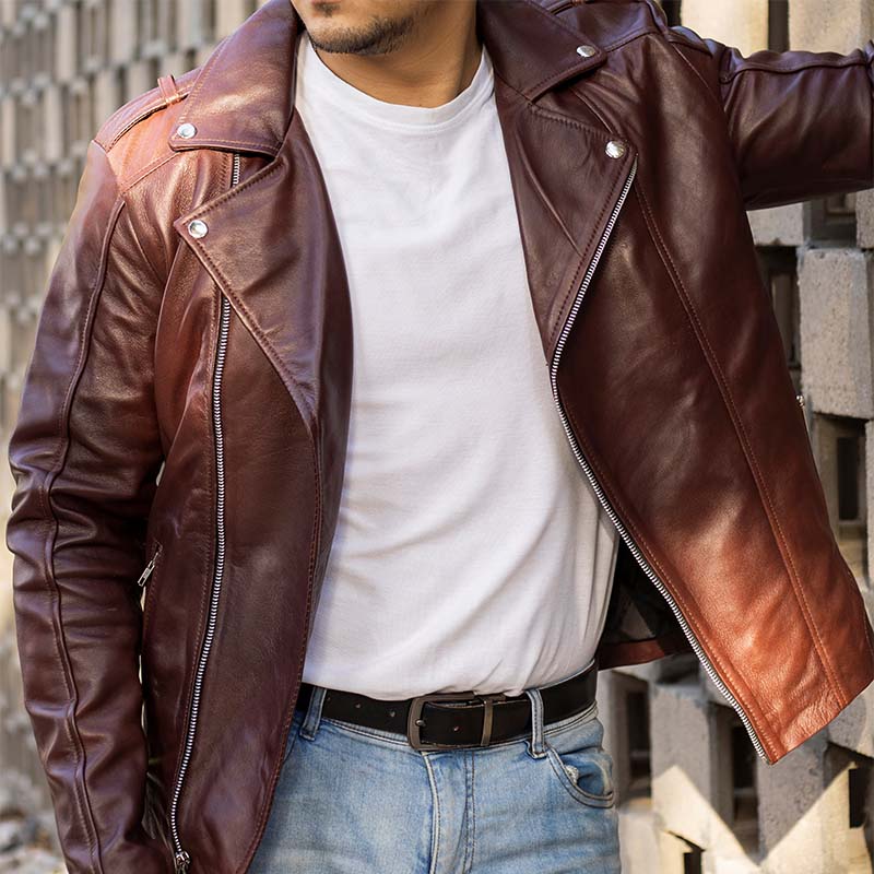 Handmade Jacket  Leather Jacket Maroon Jacket  Men jacket Biker Leather Jacket  Motorcycle Jacket for Men