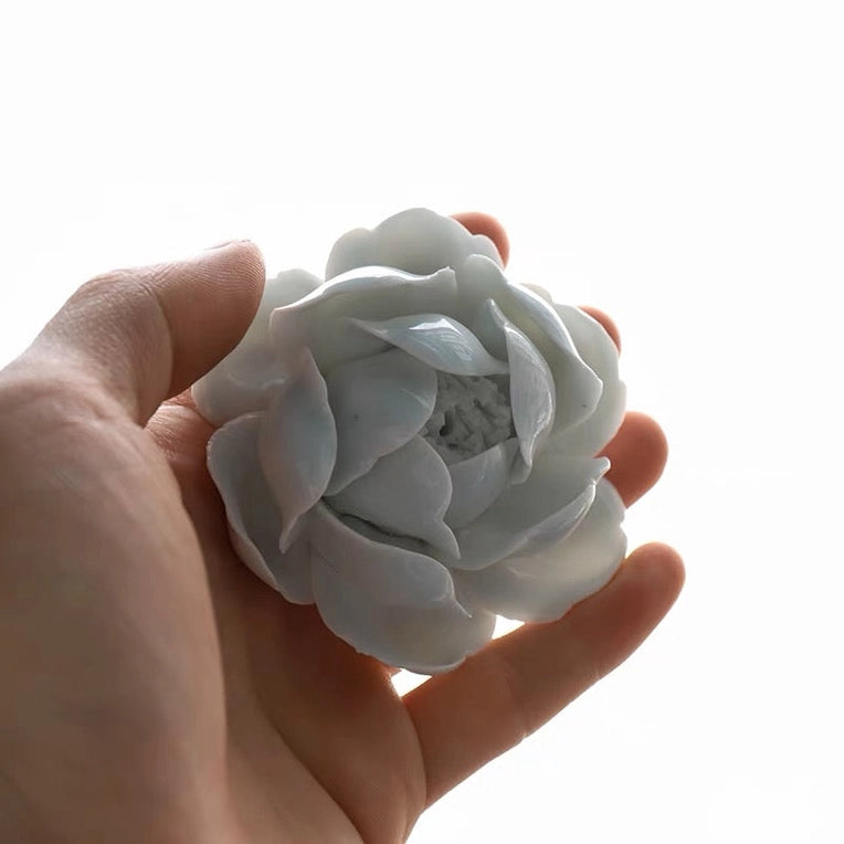 Handmade White Lotus Incense Holder