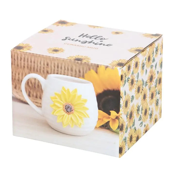 Ceramic Sunflower Rounded Mug and Coffee Cup
