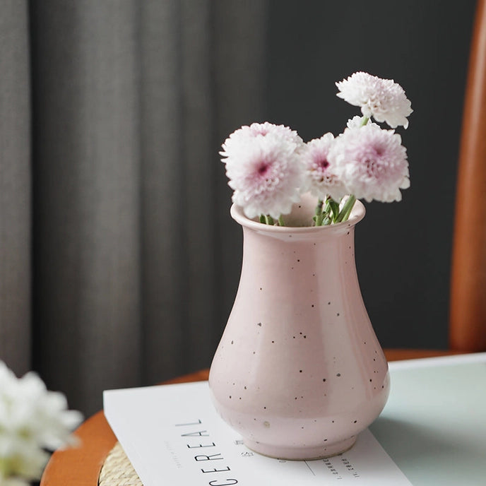 Handmade Ceramic Vase Pink or Green