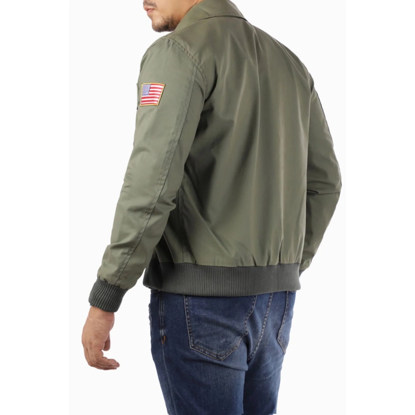 Handmade Jacket Green Jacket military jacket Bomber jacket for men