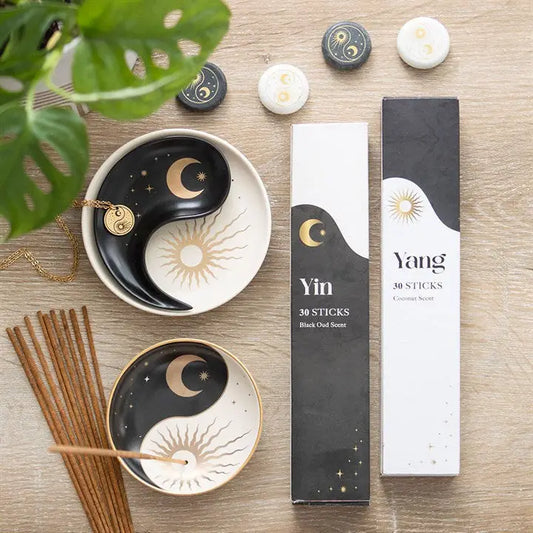 Ceramic Yin Yang Incense Stick Holder Plate