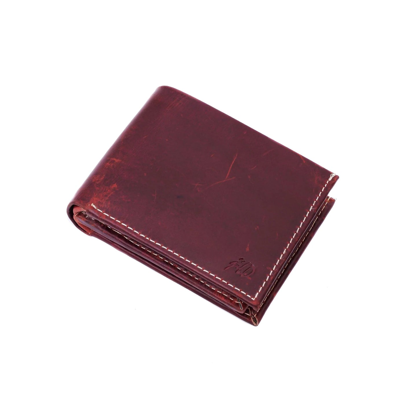Men’s Vintage Leather Wallet  Compact Bifold with Coin Pocket