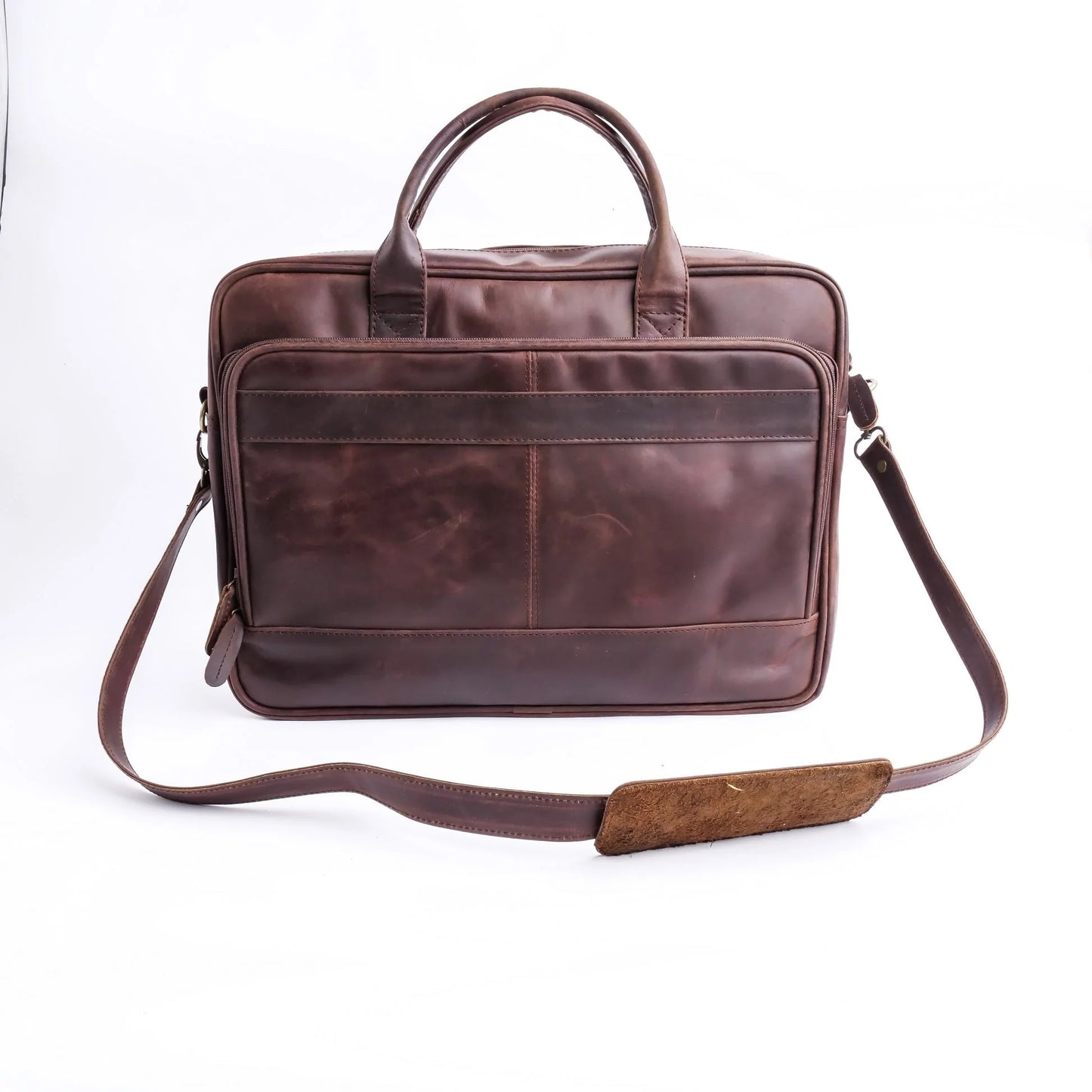 Handmade bag Leather bag Laptop bag  Midnight Brown bag unisex bag Shoulder bag