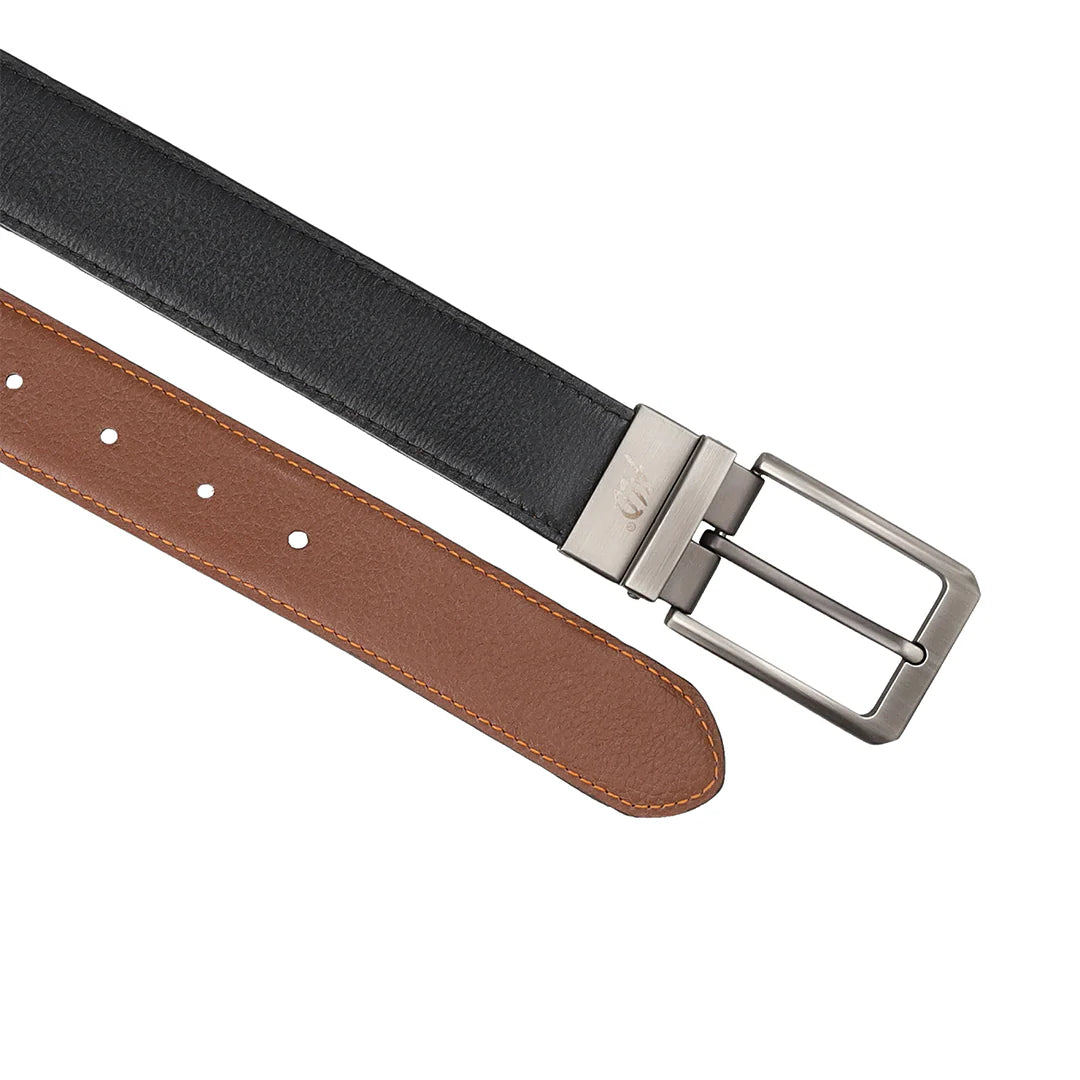 Men’s Double-Sided Reversible Leather Belt