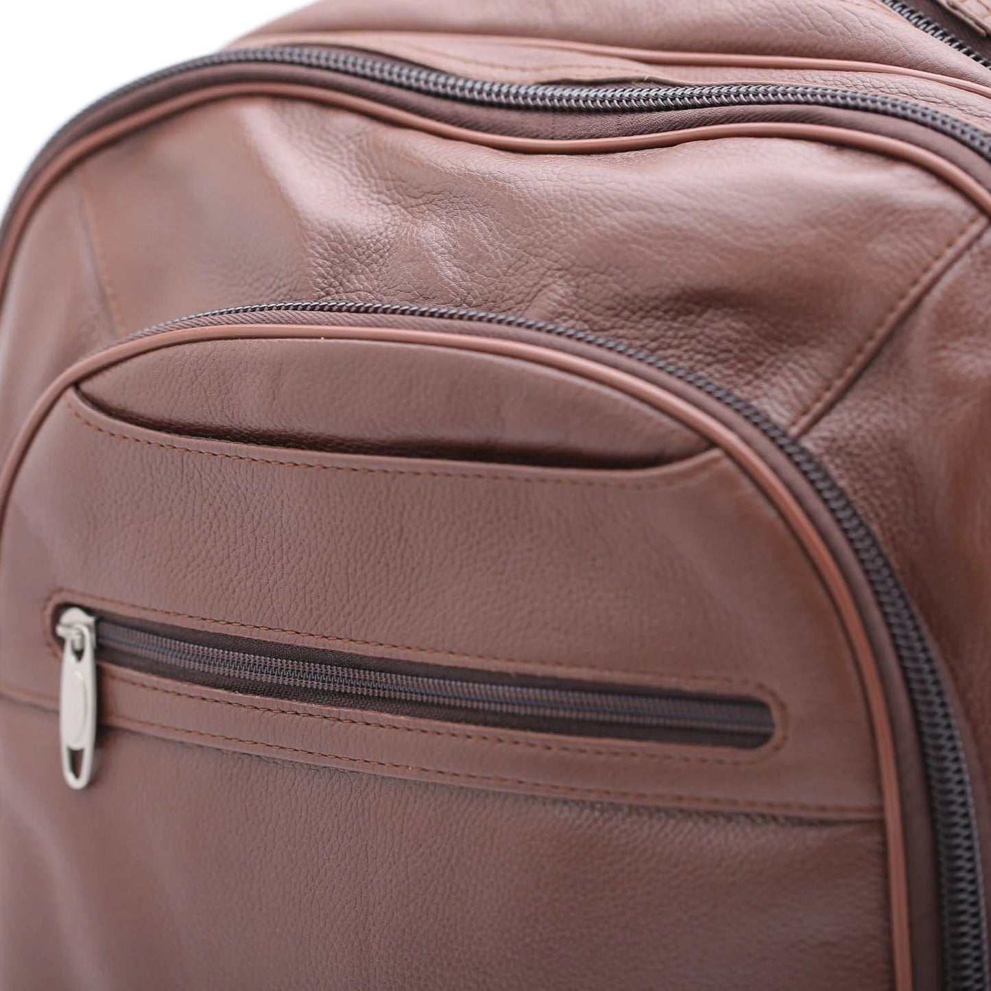 Handmade bag Leather Backpack Tan Brown backpack Travel Laptop Bag Office Bag Backpack with Zipper Pockets