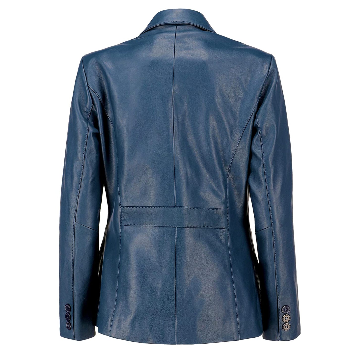 Handmade Blazer Leather Blazer  2-Button Leather Blazer  Blue leather blazer Women Blazer Brown leather blazer