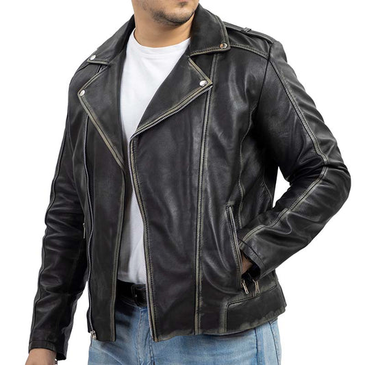 Handmade Jacket Real leather  jacket Men jacket Biker Leather Jacket Black leather jacket Motorcycle Jacket for Men