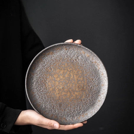 Handmade Metallic Glaze Ceramic Plate