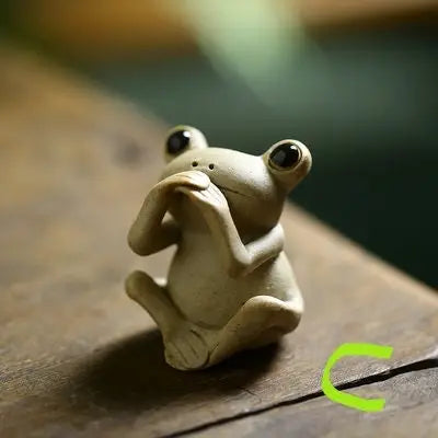 Handmade Frog Ceramic Tea Pet