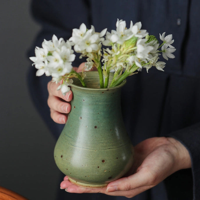 Handmade Ceramic Vase Pink or Green