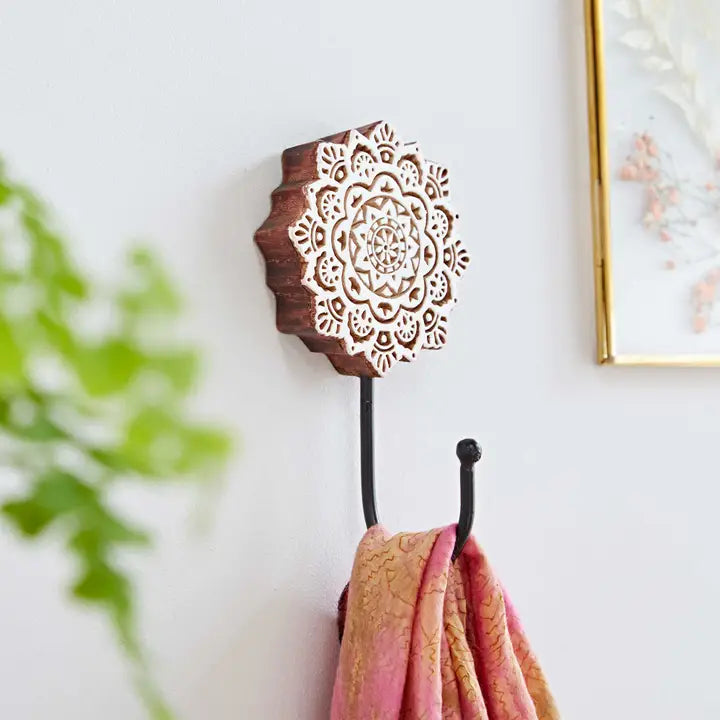 Hand Carved Wooden Wall Hooks