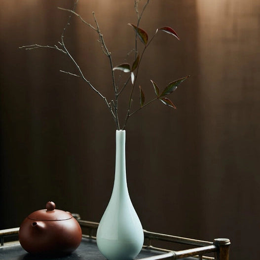 Mini White or Shadowy Blue Porcelain Vase
