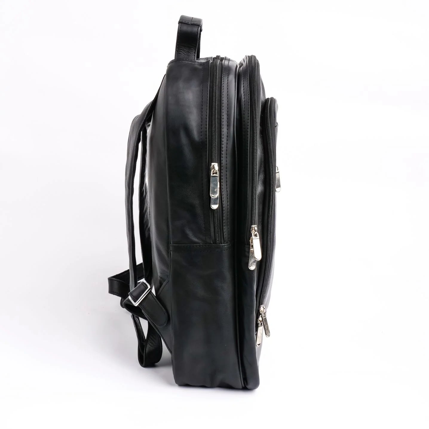 Black Leather Backpack Minimalist Laptop Bag Unisex Design Handmade Backpack Leather bag