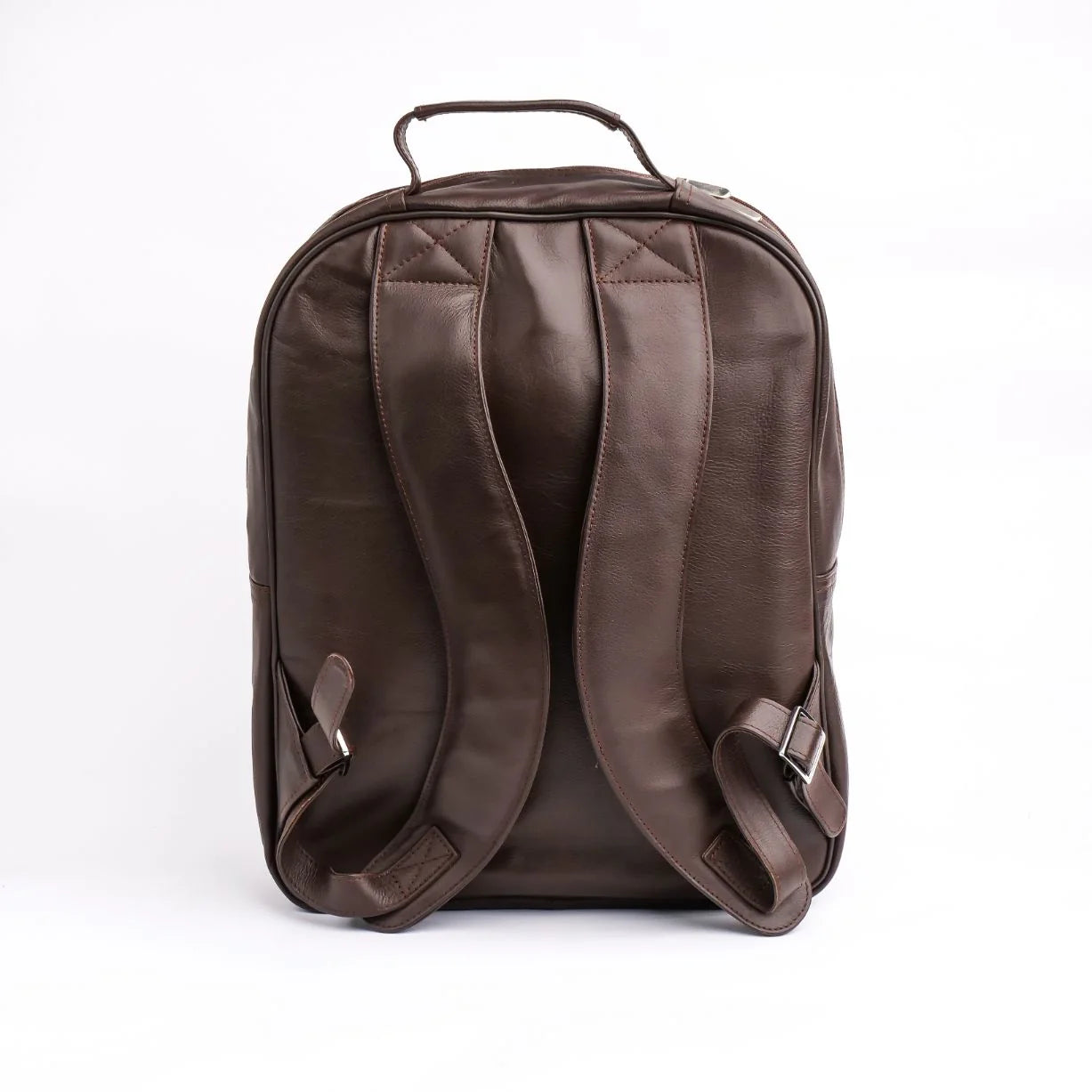 Handmade backpack Leather backpack Dark  Brown backpack Travel Laptop Bag Office Bag Backpack with Zipper Pockets