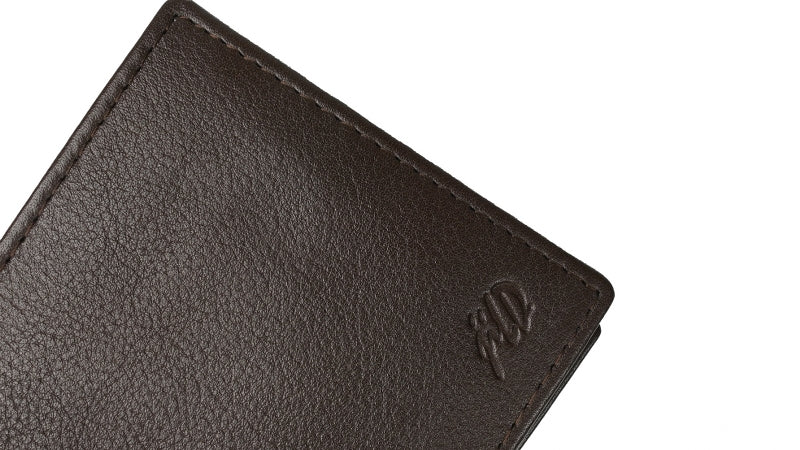 Slim Bi-Fold Men’s Wallet – Butter Soft Natural Cow Leather with ID Window, 6 Card Slots & Cash Compartments