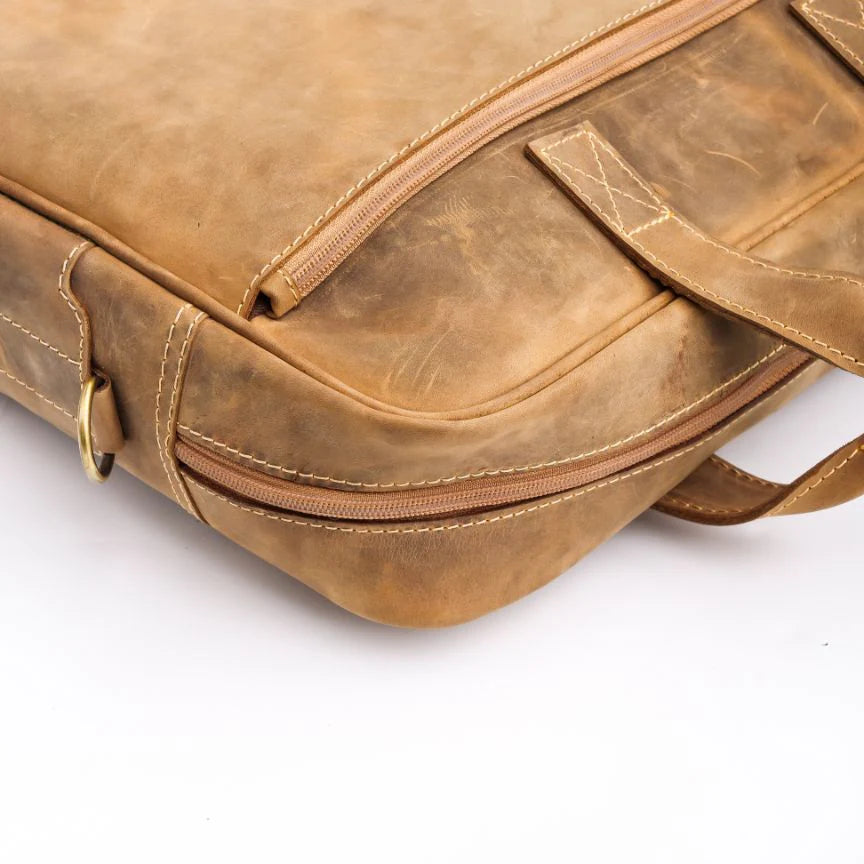 Handmade bag Leather bag Leather laptop bag Shoulder bag Wood brown laptop bag cross body laptop bag Business Laptop Bag Briefcase for Men and Women