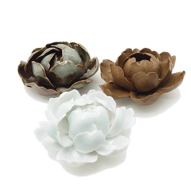 Handmade White Lotus Incense Holder
