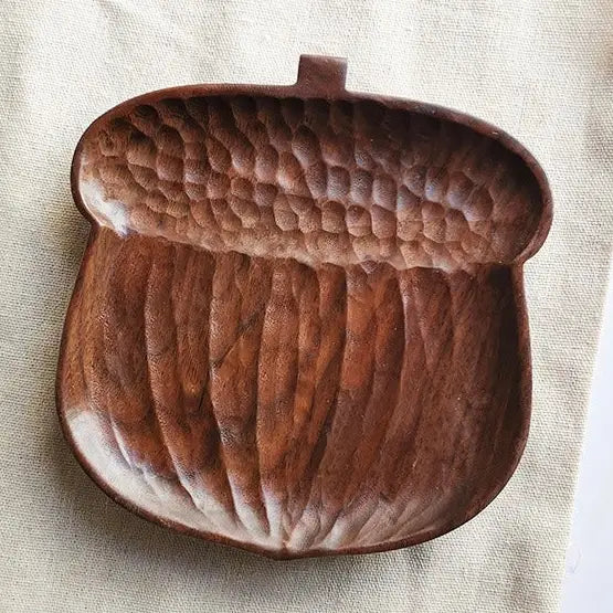 Handmade Walnut Chestnut Shaped Tray