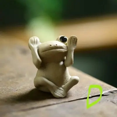 Handmade Frog Ceramic Tea Pet