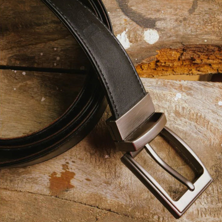 Reversible Men’s Leather Belt – Black & Brown
