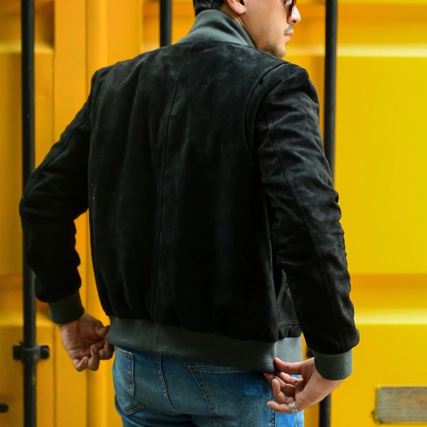 Real leather Jacket Handmade Jacket Bomber Jacket Men jacket Motorcycle jacket foe men