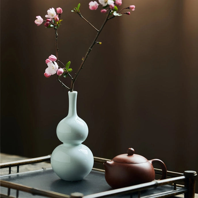 Mini White or Shadowy Blue Porcelain Vase