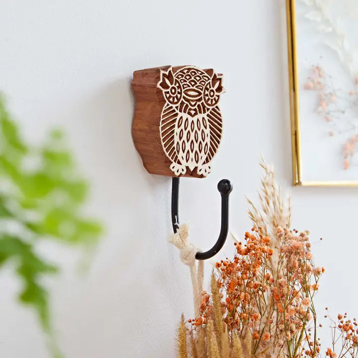 Hand Carved Wooden Wall Hooks