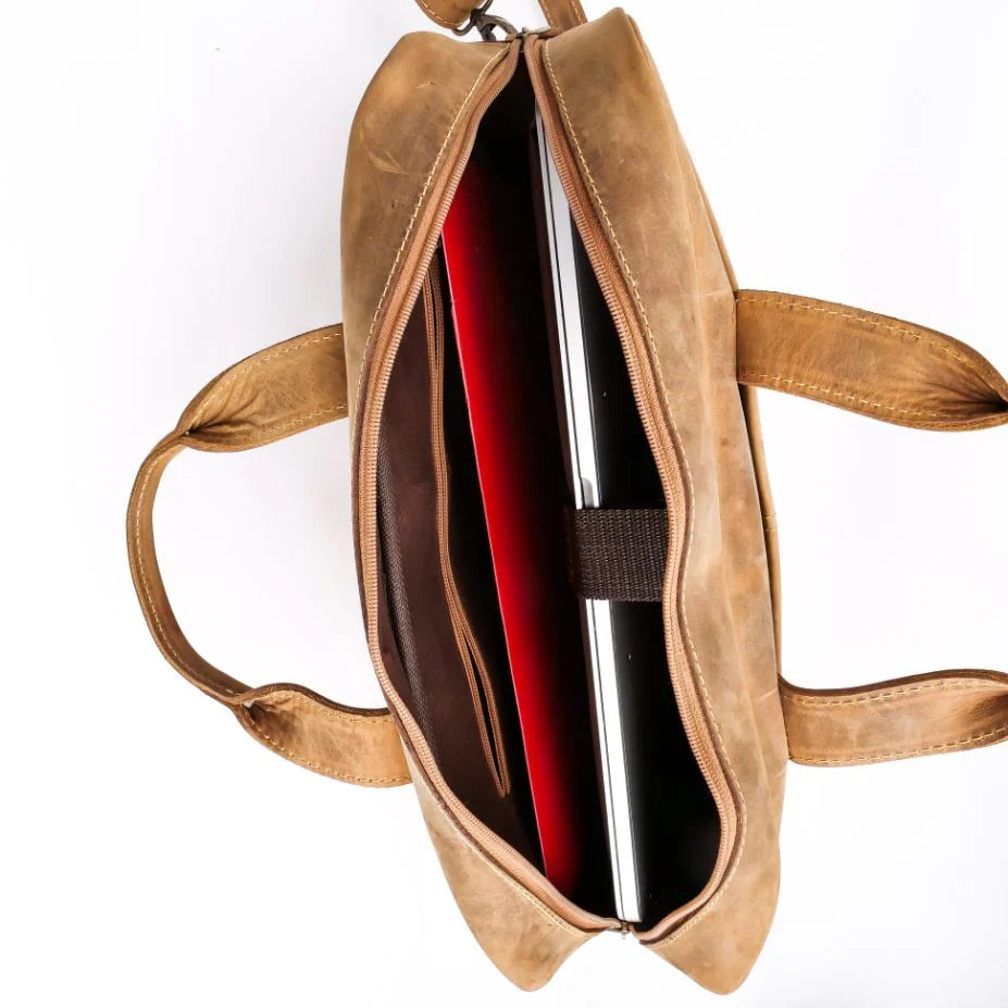 Handmade bag Leather bag Leather laptop bag Shoulder bag Wood brown laptop bag cross body laptop bag Business Laptop Bag Briefcase for Men and Women