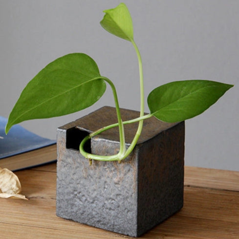 Handmade Golden Black Ceramic Vase
