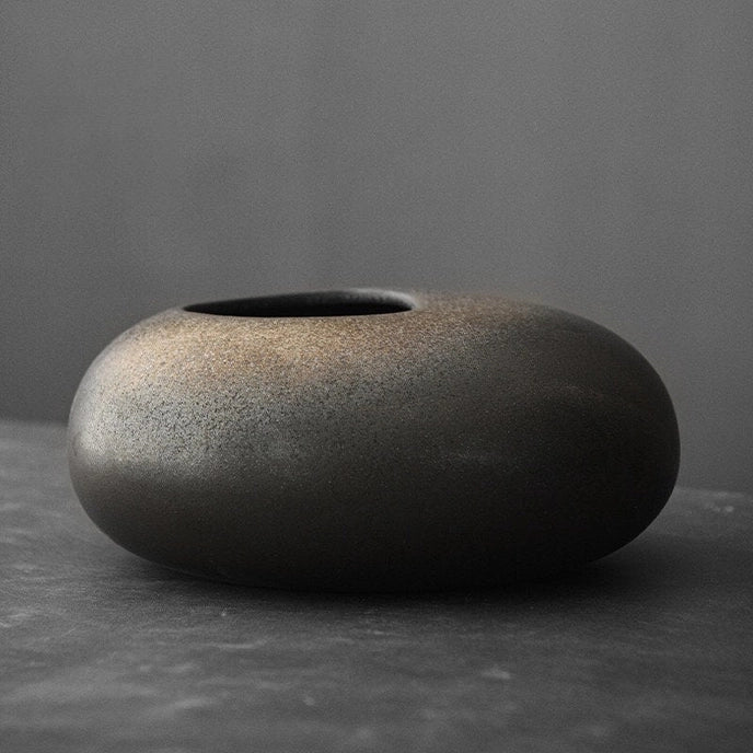 Handmade Ikebana Ceramic Bowl Vase