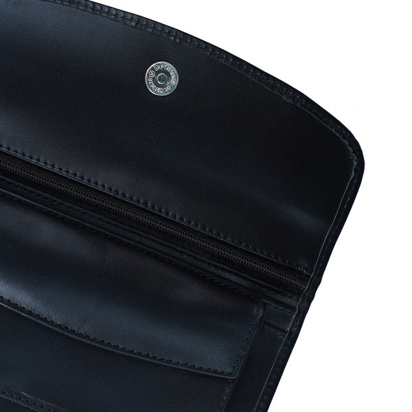 Women’s Essential Everyday Leather Clutch Wallet  Long Magnetic Flip Purse