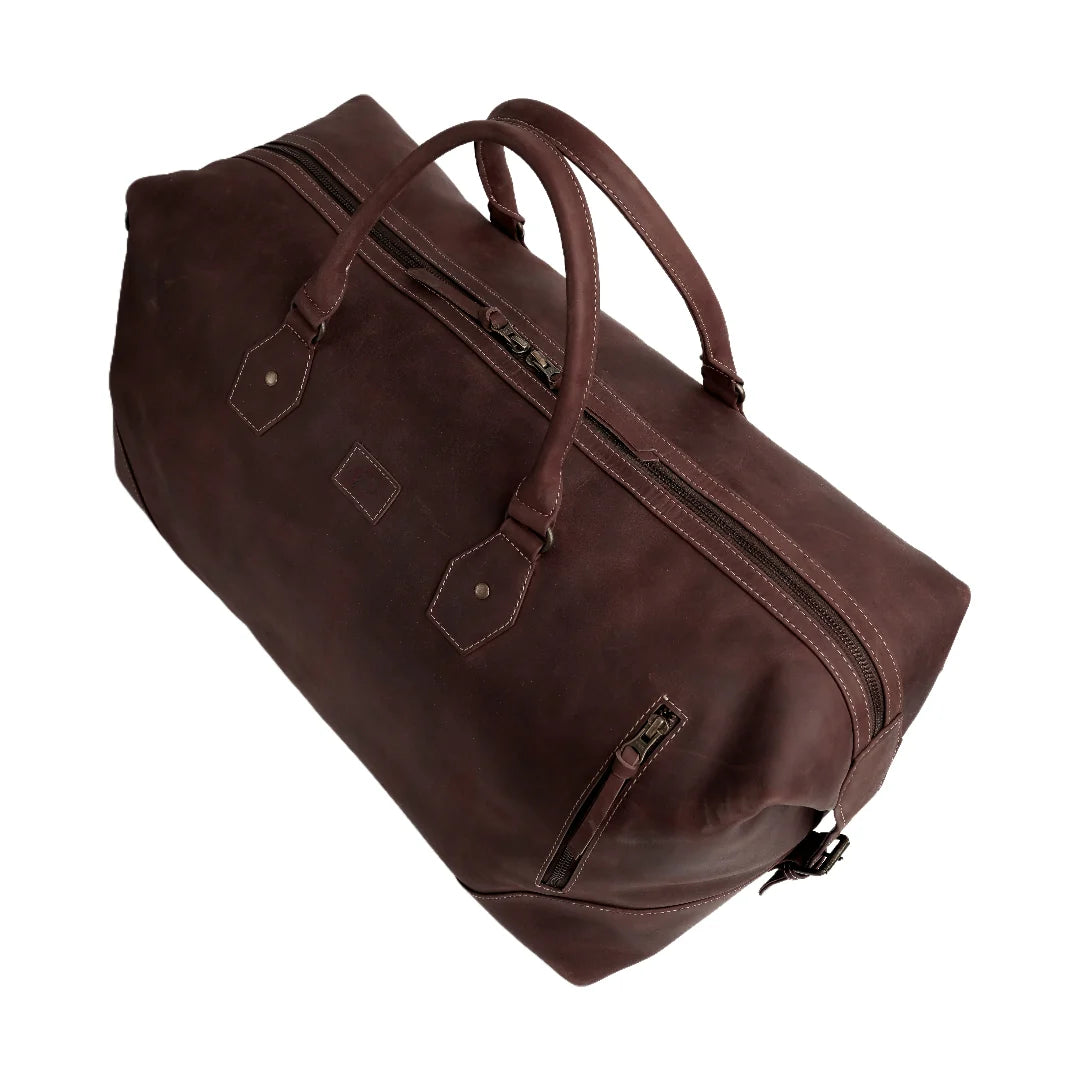 Handmade bag Leather bag Duffle bag Travel bag Travel Leather Duffle Bag Midnight Brown bag