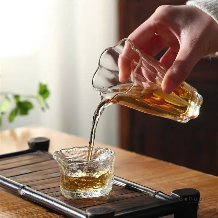 Handmade Wabi Sabi Glass Tea Cup