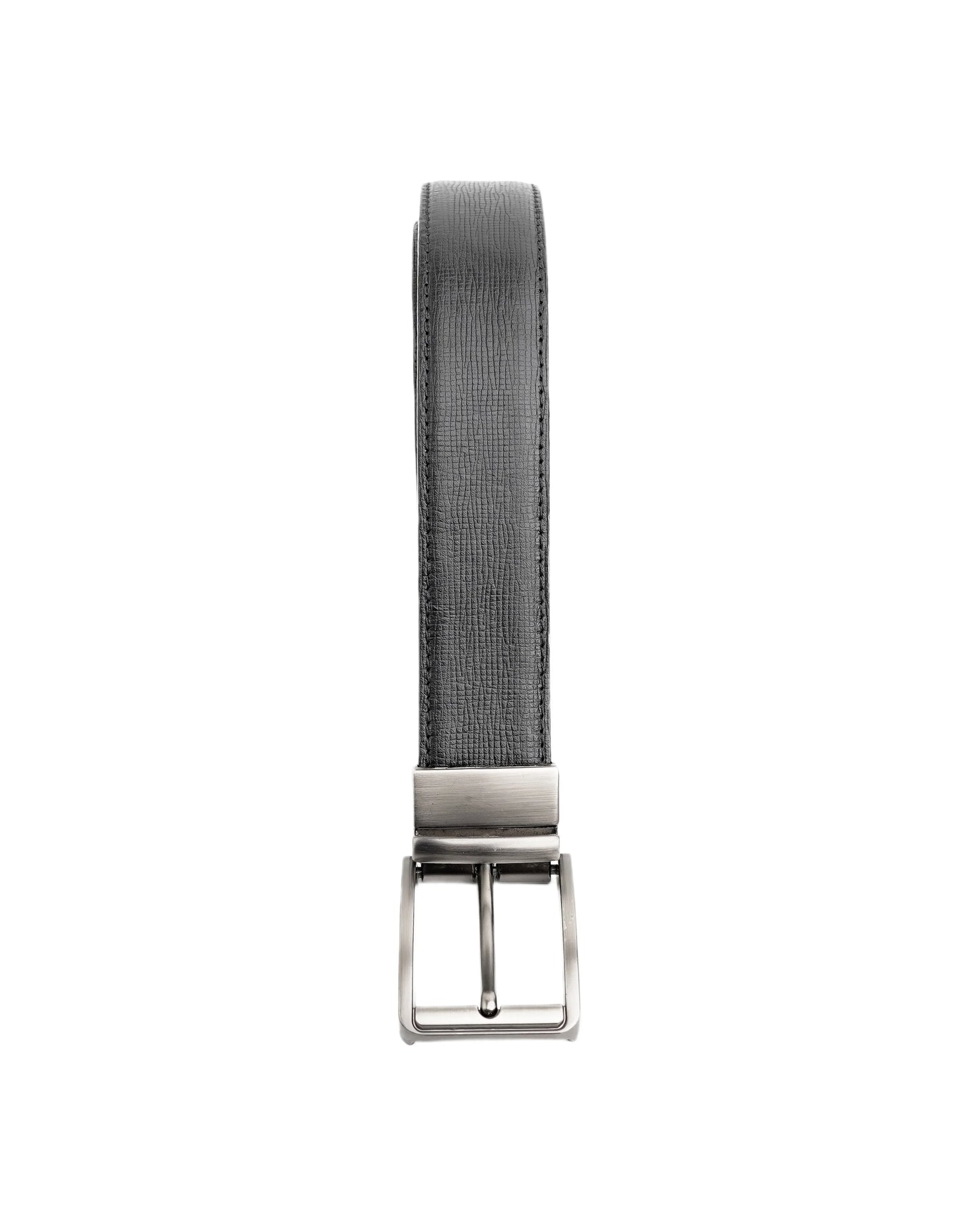 Men’s Premium Leather Belt | Reversible Black & Brown with Silver Buckle