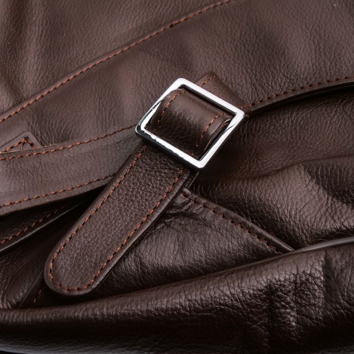 Handmade backpack Leather backpack Dark  Brown backpack Travel Laptop Bag Office Bag Backpack with Zipper Pockets