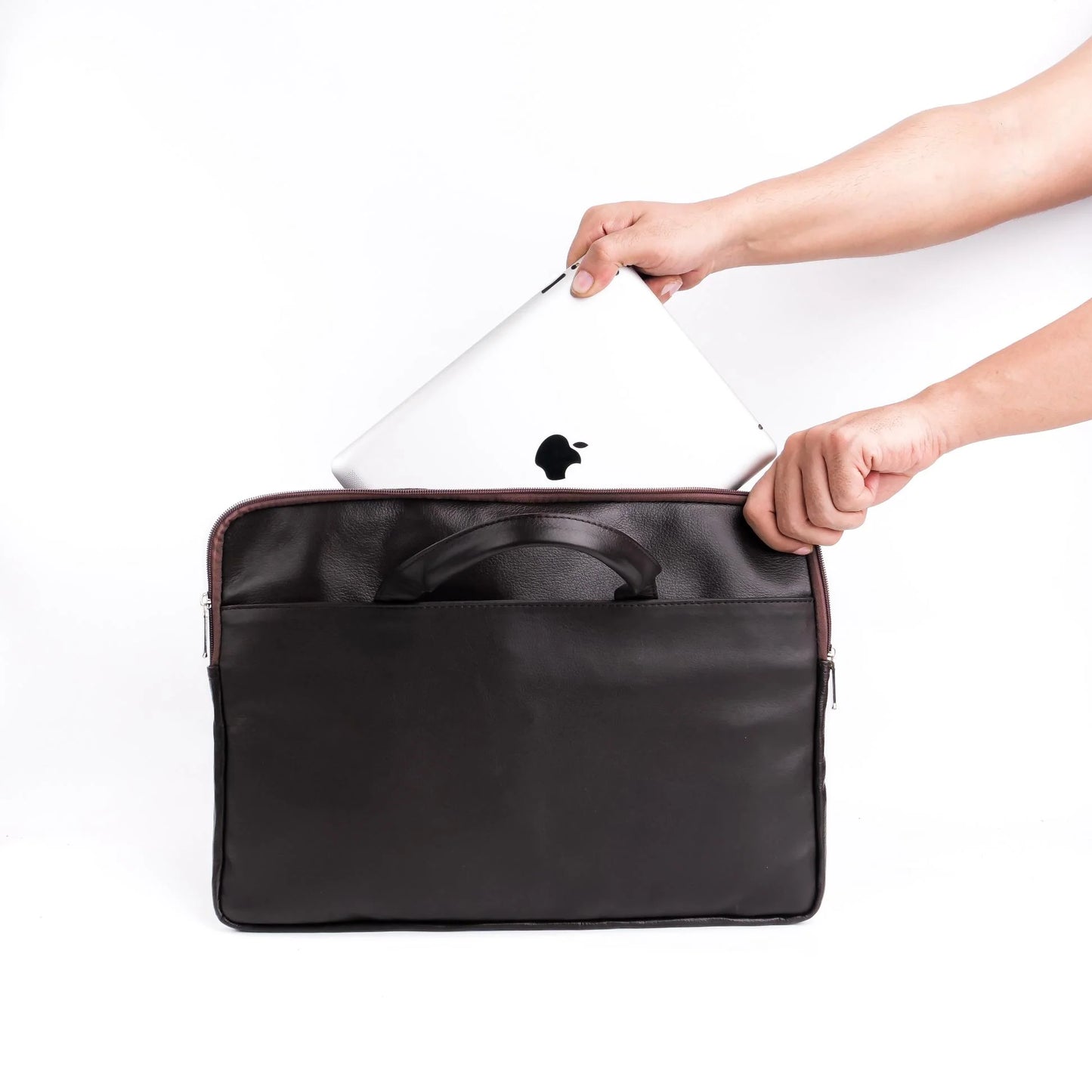 Leather Laptop bag Handmade bag Shoulder laptop bag laptop bag Office laptop bag Men Dark brown laptop bag