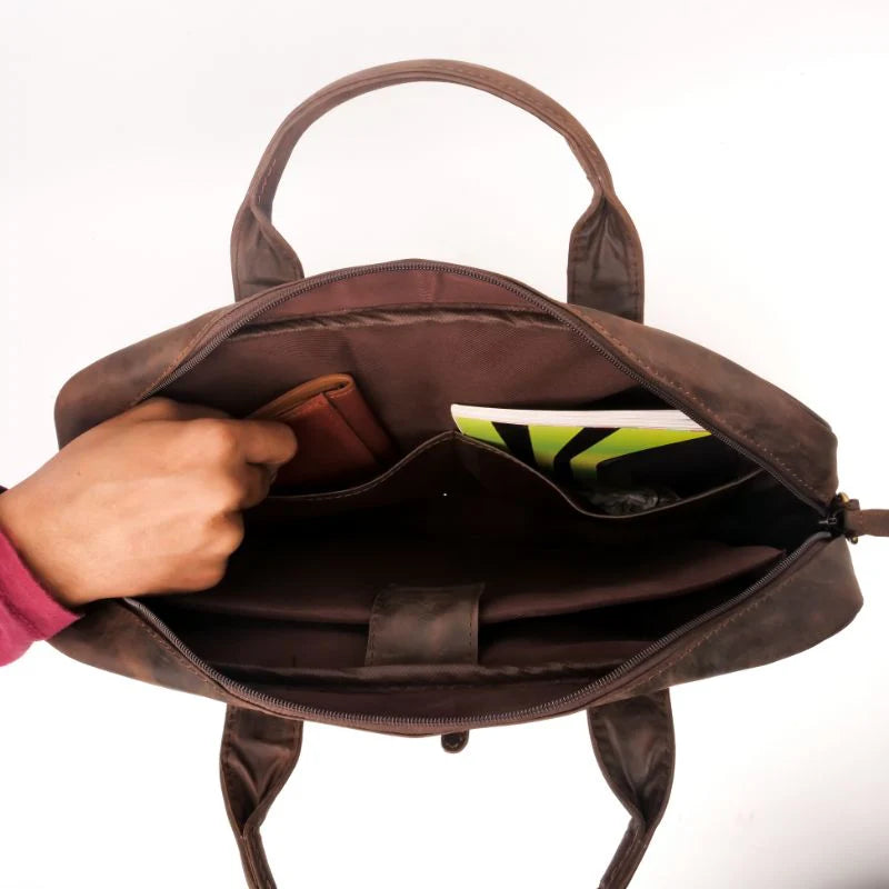 Handmade bag Laptop bag Leather bag Unisex Bag Dark Brown Bag Shoulder Bag Crossbody Bag Messenger Bag