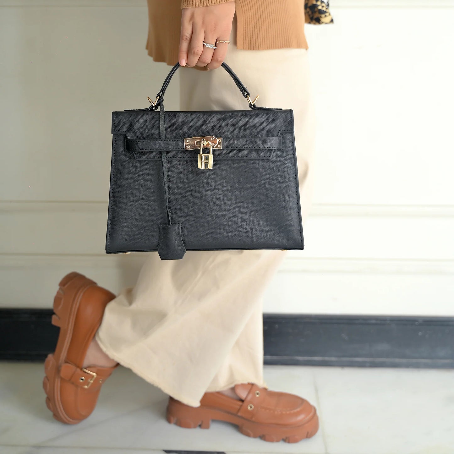 Handmade handbag Women Top Handle Leather Bag Handbag with Shoulder Strap Ladies bag