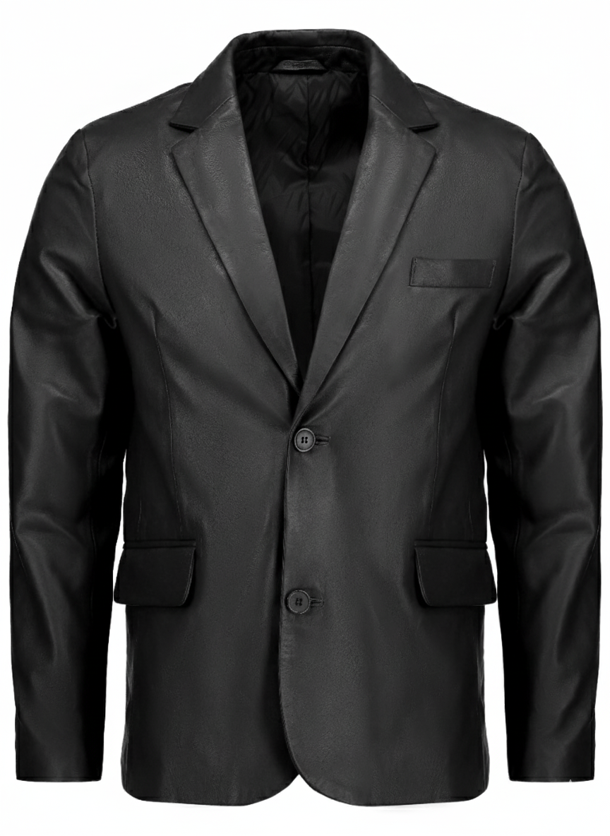Handmade Coat Casual Leather Blazer Men Leather Coat