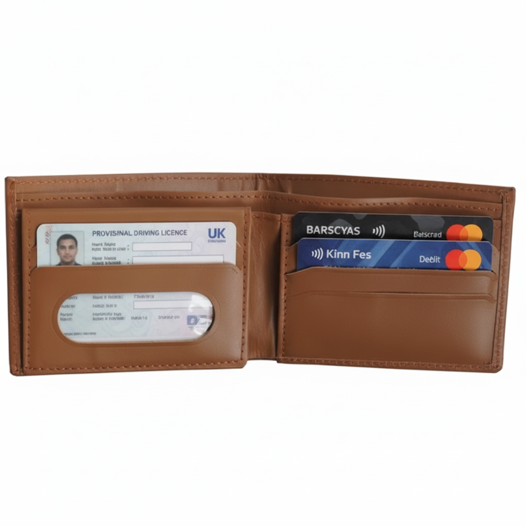 BI-FOLD Genuine Cow Leather Men’s Wallet – Slim and Minimalist