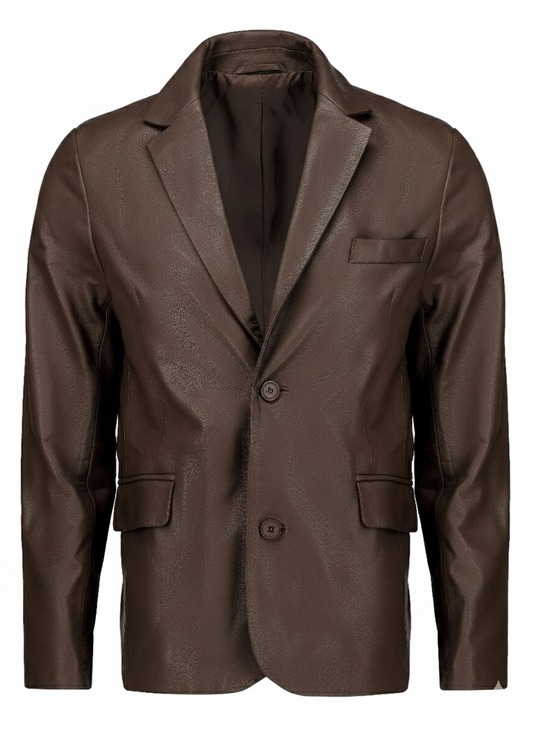 Handmade Coat Casual Leather Blazer Men Leather Coat